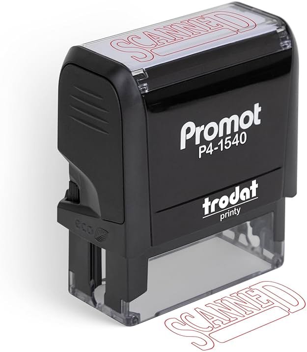 Promot Scanned - Self Inking Rubber Stamp - Ink Stamps, Clear Impression - Product Image