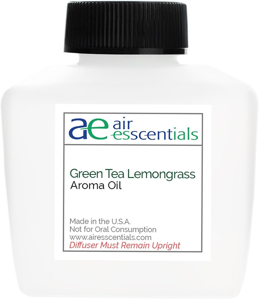 Green Tea & Lemongrass Aroma Oil, Essential Oils Blend for Diffusers & Scent Machines, Blend of Lemongrass & Leafy Greens, Aromatherapy, Cold Air Diffuser Compatible, 100 mL - Product Image