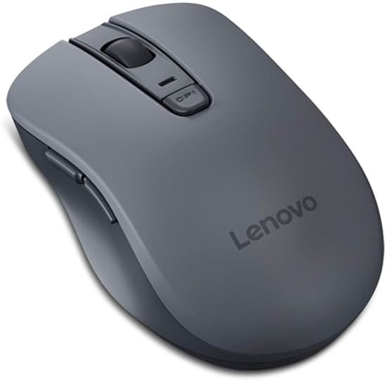Lenovo WL310 Bluetooth Silent Mouse, Ergonomic, Adjustable DPI, Silent Clicks, Bluetooth 5.0, Portable for Windows, Mac, and Chromebook, Grey - Product Image