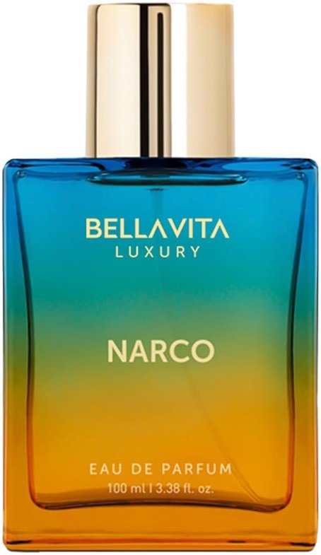 Bellavita Luxury Narco Eau de Parfum | 100 ml (3.4 fl.oz.) | Perfume for Men and Women | Floral, Bergamot, Jasmine, and White Musk Notes | Long Lasting Unisex Fragrance - Product Image