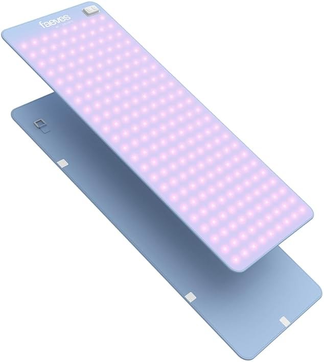 Faeves By Céleste Revitalizing LED Yoga Mat, Built-In LED Lights, Support Muscle Recovery, Improves Skin Texture and Circulation, Red & Blue Light Pad - Product Image