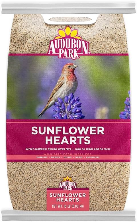 Audubon Park Sunflower Hearts Wild Bird Seed for Outside Feeders, 15-lb. Bag - Product Image