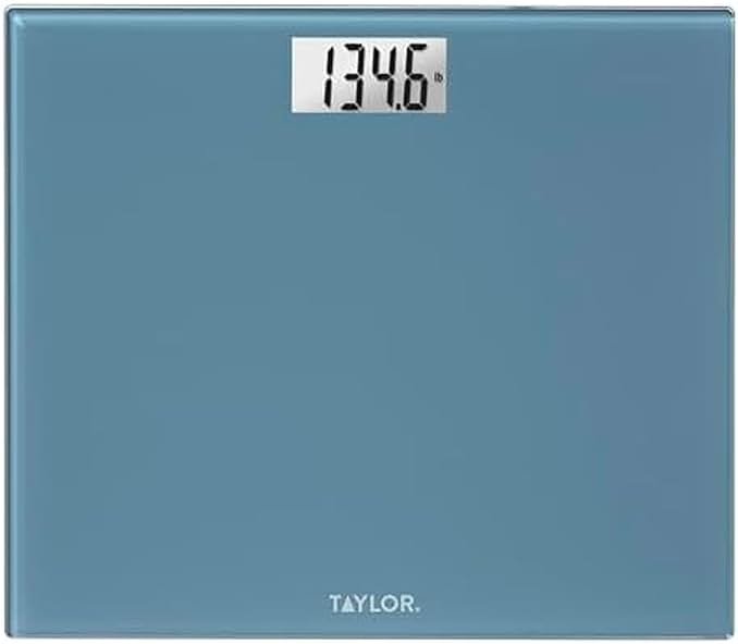 Taylor Digital Extra-Wide Extra High 500lb Capacity Bathroom Scale for Body Weight, Ultra Wide Platform, Digital Weighing Machine for People, Easy-to-Read, Slate Blue - Product Image