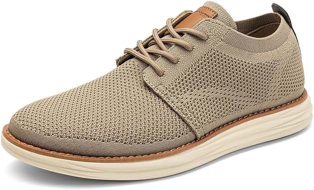 Bruno Marc Men's KnitFlex Breeze Mesh Sneakers Oxfords Lace-Up Lightweight Casual Walking Shoes - Product Image