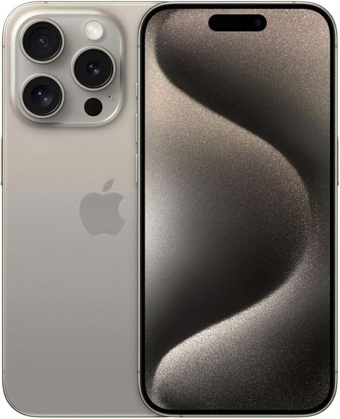 Apple iPhone 15 Pro, 128GB, Natural Titanium - Locked to Cricket Wireless (Renewed) - Product Image