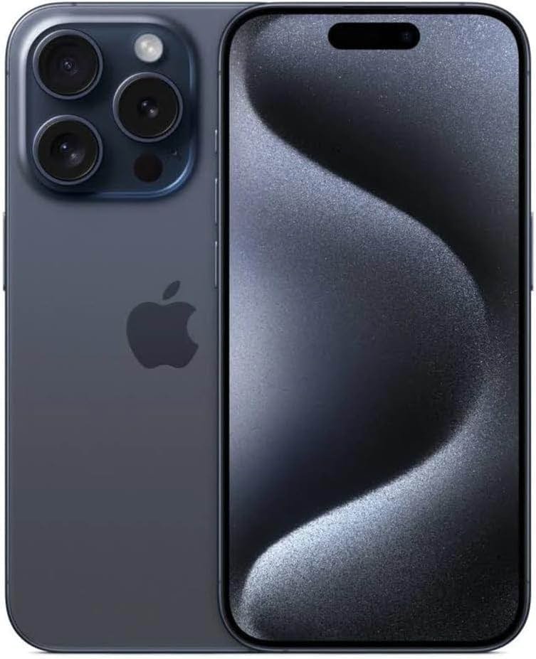 Apple iPhone 15 Pro, 256GB, Blue Titanium - Locked to Cricket Wireless (Renewed) - Product Image