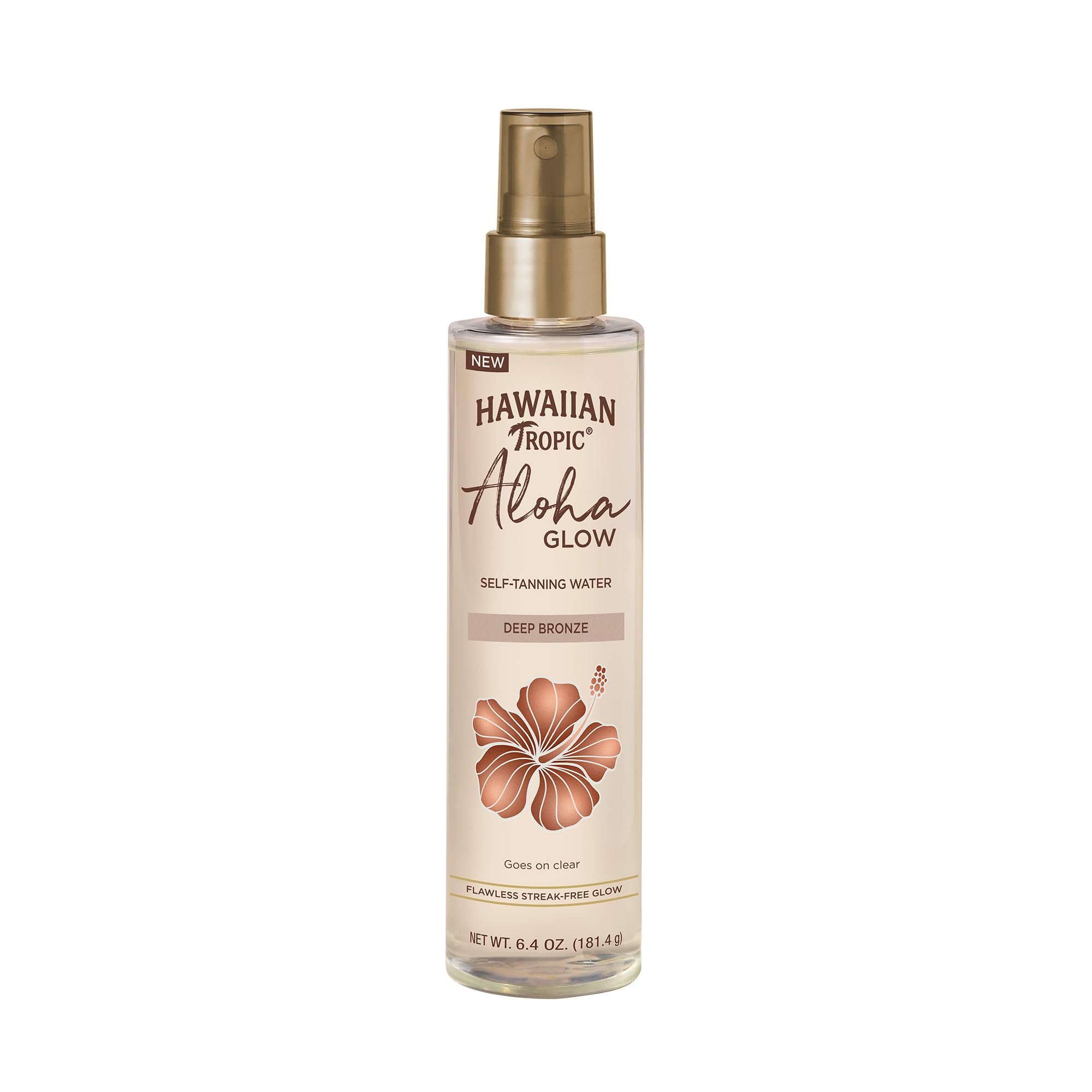 Hawaiian Tropic Aloha Glow Self Tanning Water, 6.4oz, Self Tanner Spray Tan, Fake Tan, Self Tan Water, Sunless Tanner, Self Tanning Spray Body Bronzer, Deep Bronze Tan Self Tanning Mist, 6.4oz - Product Image