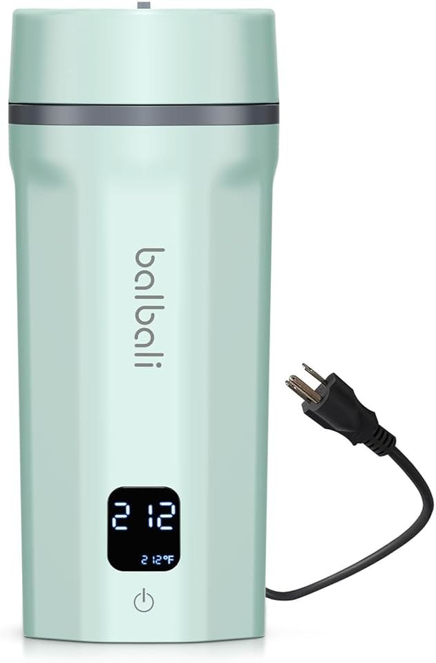 balbali 18.6oz Portable Kettle for Travel 100-250V Dual Voltage for International/Global/Europe - 6 Preset Travel Electric Kettle Hot Water Boiler/Heater/Warmer/Tea Maker - Green - Product Image