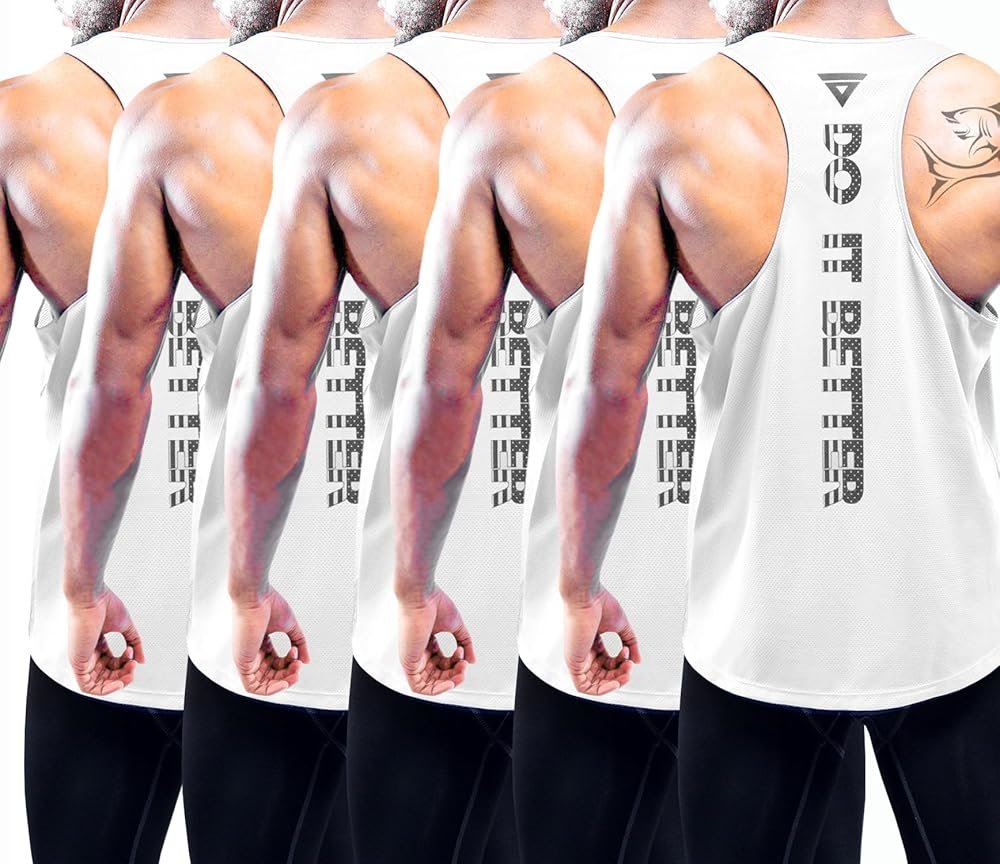 Boyzn Men's 1, 3 or 5 Pack Y-Back Workout Tank Tops, Athletic Muscle Gym Tank Tops, Fitness Bodybuilding Sleeveless T-Shirts - Product Image