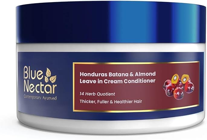 Blue Nectar Batana Leave-In Conditioner for Curly, Wavy & Frizzy Hair | Redensyl Alternate Hair Moisturizer for Men & Women | Detangle & Nourish Hair Cream for Thicker & Fuller Hair (14 Herbs, 7Oz) - Product Image
