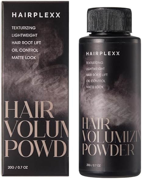 Hairplexx Hair Volumizing Powder for Men & Women, Instant Texturizer & Root Lifter for Fine/Thin/Oily Hair, Easy to Apply, Natural Ingredients, Weightless & Residue-Free - Product Image