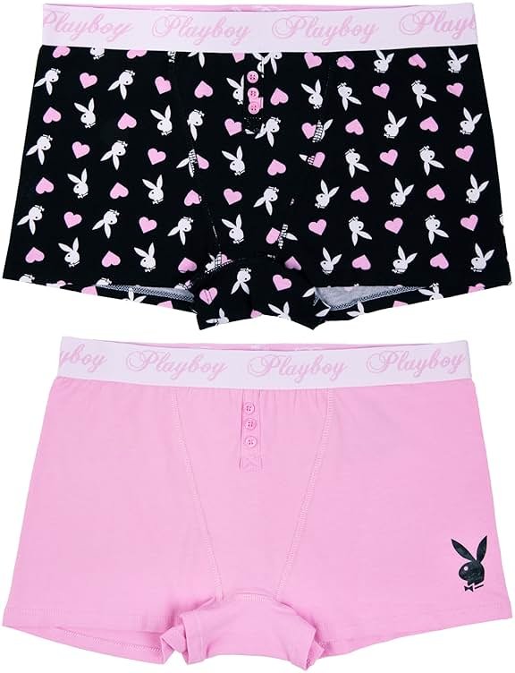 Playboy womens Juniors Ladies Bunny Print Underwear and Sports Bra Sets in Sizes Xxs-xl - Product Image