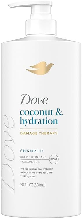 Dove Shampoo Coconut & Hydration for Dry Hair with Bio-Protein Care Technology and Coconut Oil 28 Fl Oz - Product Image