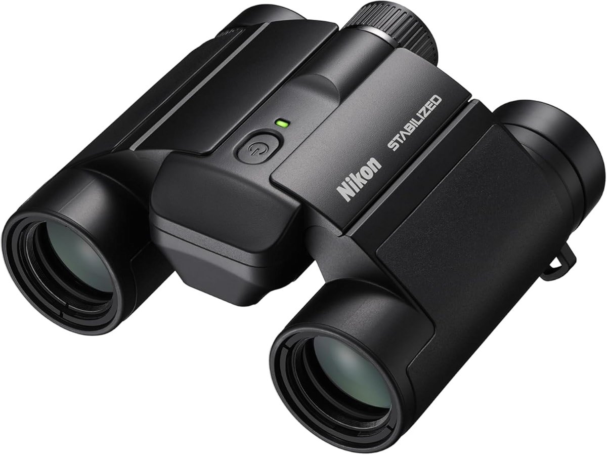 Nikon STABILIZED 10x25 Binoculars - Optical Image Stabilization, Blur-Free View, Waterproof Design, 10x Magnification for Hunting, Birdwatching & Outdoor Activities - Product Image