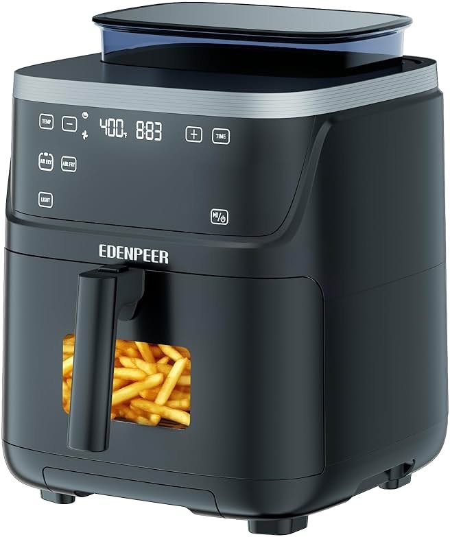 Steam Air Fryer, Self Cleaning Smart Air Fryers, with Visible Window, 1700W High Power Airfryer, 7.5 QT for Family of 4-6, Whisper Quiet Technology, 12-in-1Presets, Dishwasher Safe Non Stick Basket - Product Image