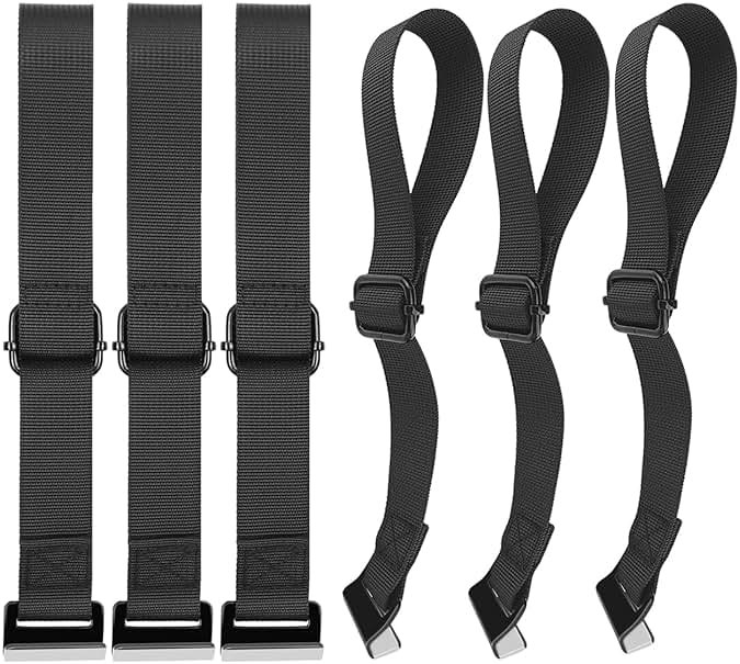 Car Rooftop Cargo Tie Down Hook Straps,Adjustable Roof Cargo Carrier Straps for Car Roof Bag,No Roof Rack Required,6Pcs - Product Image