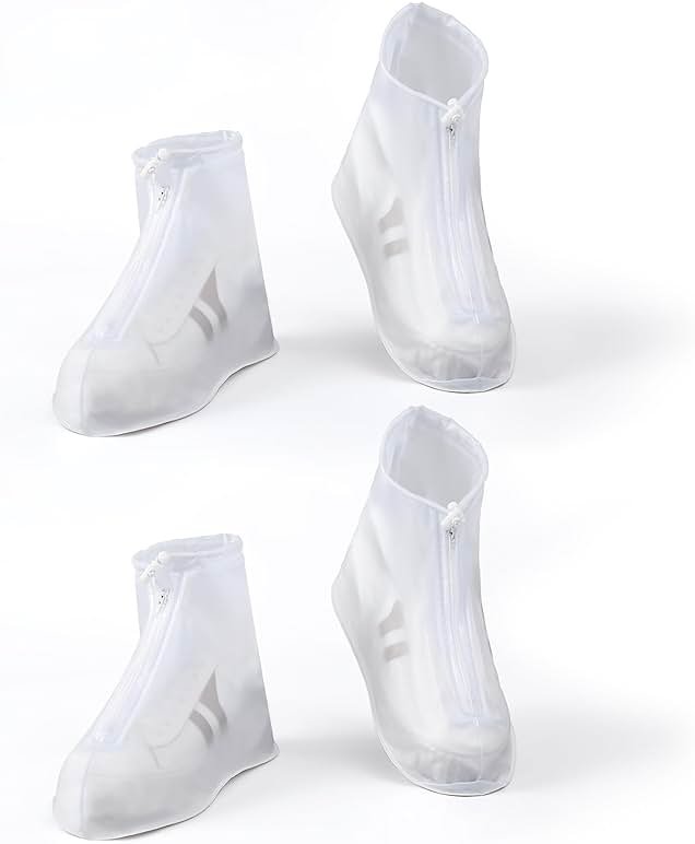 Waterproof Shoe Covers 2 pairs Rain Shoe Covers for Men Women and Children for Outdoor Activities - Product Image
