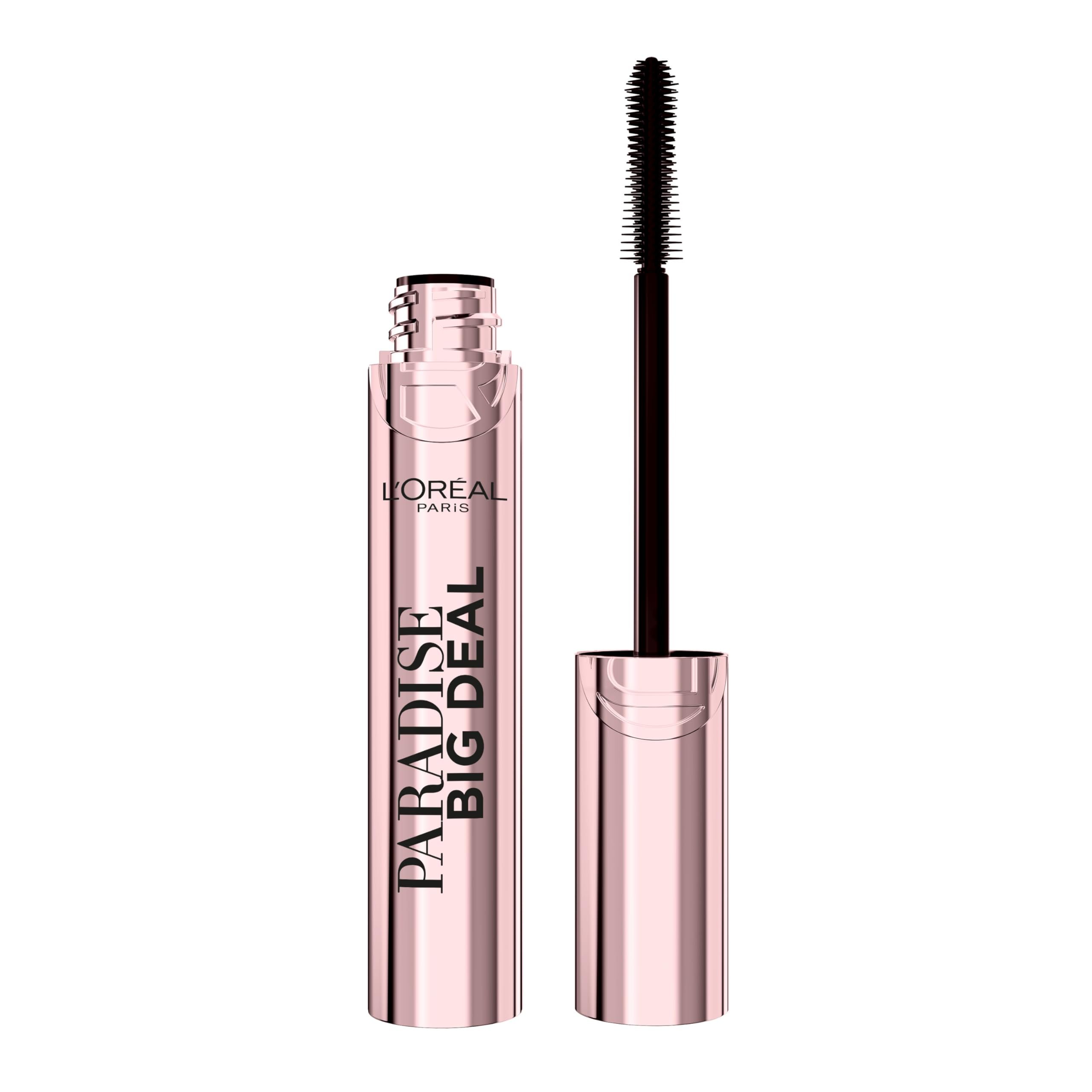 L'Oreal Paris Paradise Big Deal Mascara, Volumizing and Lengthening Formula, Buildable, Clump Resistant, Washable Blackest Black Mascara, 0.33 Fl Oz - Product Image