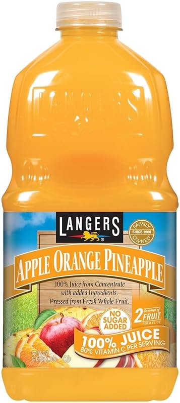 Langers 100% Apple Orange Pineapple Juice, 64 Fl Oz (Pack of 8) - Product Image