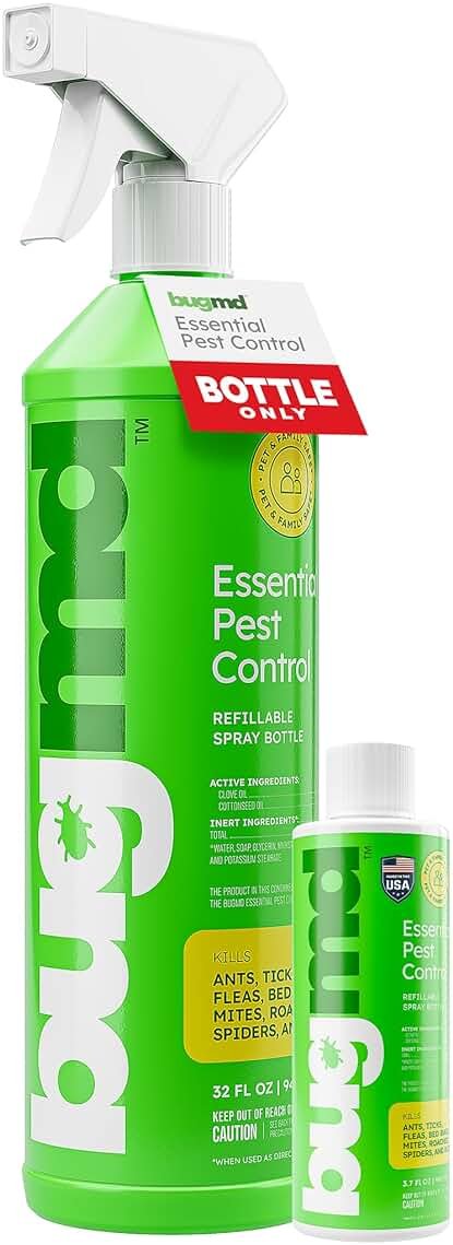 BugMD Ant Killer & Bug Spray Concentrate 3.7 oz and Empty Refillable Spray Bottle 32 oz. - Product Image