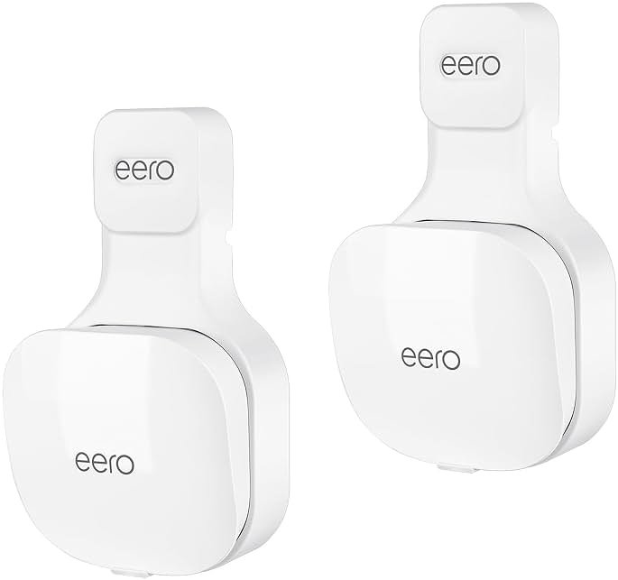 Wall Mount Holder Only for eero Mesh WiFi Router, (NOT Compatible with eero 6/ eero 6+/ eero Pro/eero Pro 6E), Perfect for Storing Power Cords and Plugs - Product Image