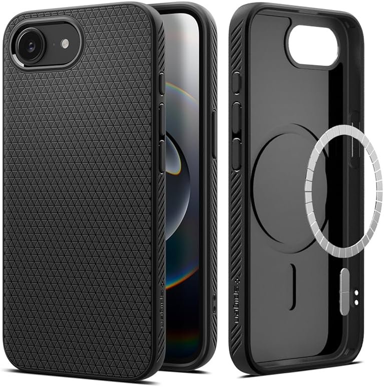 Spigen for iPhone 17e / 16e Case, Liquid Air MagFit [Compatible with Magsafe Accessories] [Military-Grade Protection] - Matte Black - Product Image