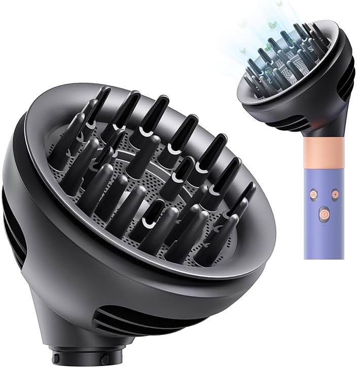 AIRUISH Upgraded Diffuser Wave Curl for Dyson Airwrap, Attachment Diffuser Nozzle Dome and Diffuse Modes, For All Models of Dyson Curling Iron - Product Image