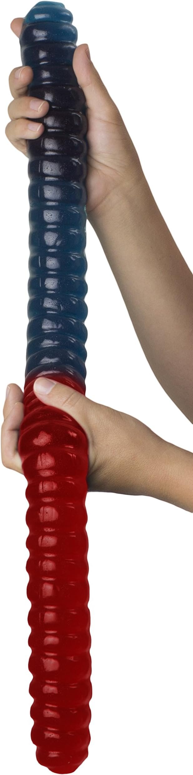 GGB Candies Giant Gummy Worm, 3 Pound, Fruity Flavor (Cherry/Blue Raspberry) - Product Image