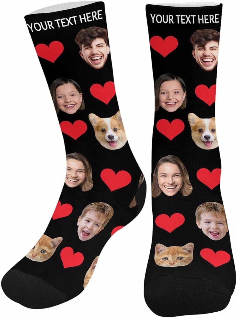 Artsadd Custom Face Socks, Personalized Socks with Photo Custom Socks with Faces - Product Image