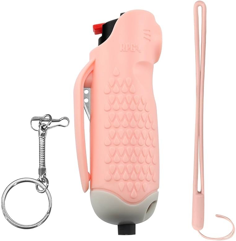 3-in-1 Self-Defense Pepper Spray, Pepper Spray with Seat Belt Cutter & Window Breaker - Safety Keychain Set for Women | Self Defense Weapons & Car Essentials | Made in The USA - Product Image