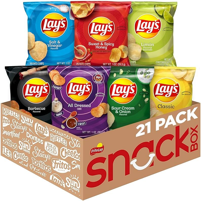 Lay's Potato Chips Variety Pack, 1 oz Bags, (21 Pack) (Packaging and Formula May Vary) - Product Image
