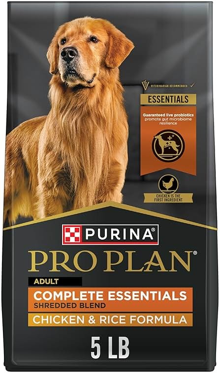 Purina Pro Plan Complete Essentials Shredded Blend Chicken and Rice Dog Food Dry Formula with Probiotics for Dogs - 5 lb. - Product Image