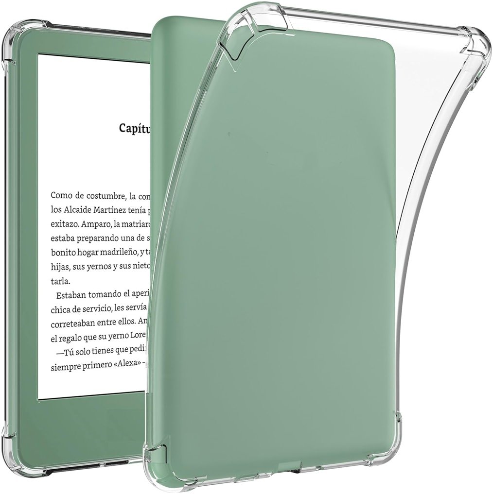 Clear Case for 6.0 inch Kindle Basic 11th Generation 2024 & 2022 Release 6" Tablet (NOT for Paperwhite/Oasis), Transparent Soft TPU Cover, Shockproof Silicone Slim Anti-Scratch Shell (Clear) - Product Image