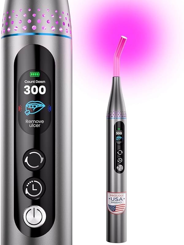 Red Light Therapy for Face, Cold Sore Device Red Light Therapy Wand, FSA-HSA Rechargeable Elite Grade Infrared Light Therapy, Red Light Therapy Cold Sore Device, Ideal for Lips, Skin, Face. - Product Image