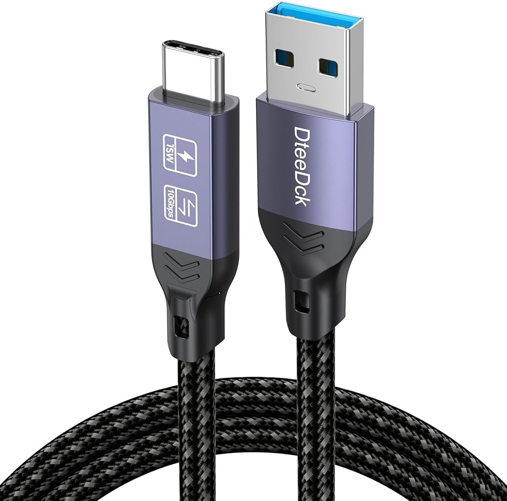 DteeDck Android Auto USB Cable 3FT, Car CarPlay Cord, USB Type C 3.2 Gen2 10Gbps Data Transfer, A-C 15W Fast Charging Replacement for iPhone 17/16/15 Google Pixel 9/8/7 Galaxy Series and More - Product Image
