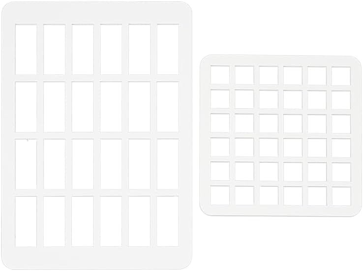 BENECREAT 2pcs Rectangle Swatching Template Stencil, Acrylic Drawing Stencils Paint Stencils for Fabric Walls Crafts Arts Paper Home Decoration, 8.26x5.7 Inch - Product Image