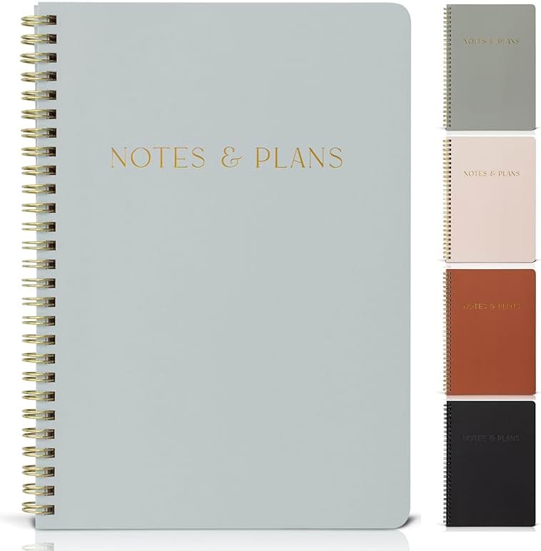 Beautiful Daily Planner And Notebook With Hourly Schedule - Aesthetic Spiral To do List Notepad to Easily Organize Your Tasks And Appointments - Stylish Book And School Or Office Supplies - Product Image