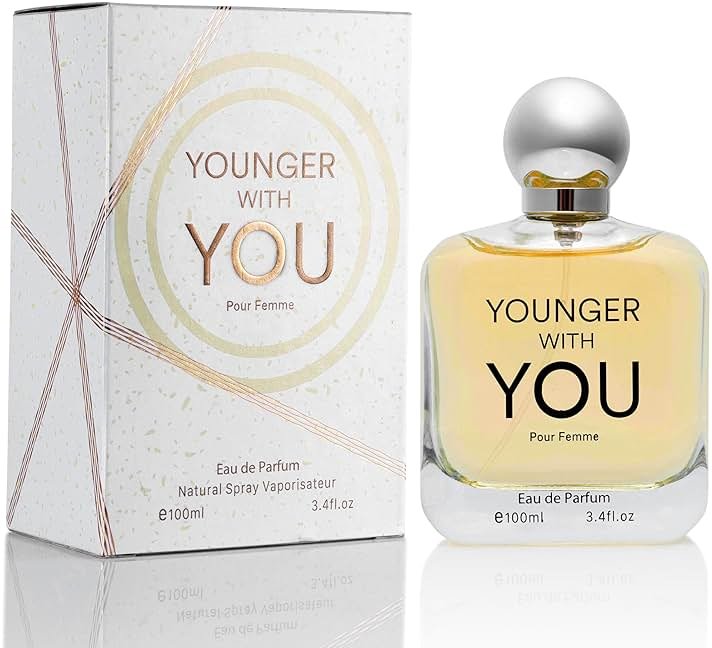 Younger With You for Women Eau De Parfum – Floral & Fruity Scent – Rose & Vanilla Base – Raspberry & Neroli Top – Natural, Mild, Paraben-Free, Vegan & Cruelty-Free – Elegant 100ml Bottle - Product Image