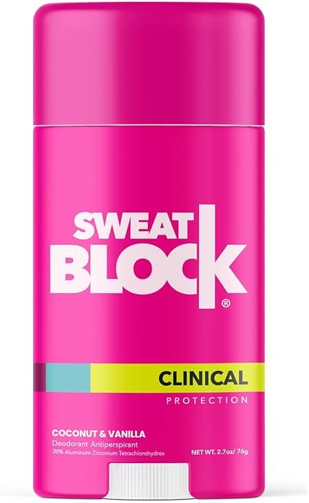 SweatBlock Clinical Strength Deodorant for Women Coconut and Vanilla Scent 48 Hour Sweat and Odor Protection Daily Use Formula Designed for Long-Lasting Freshness and Confidence Dermatologist Tested - Product Image