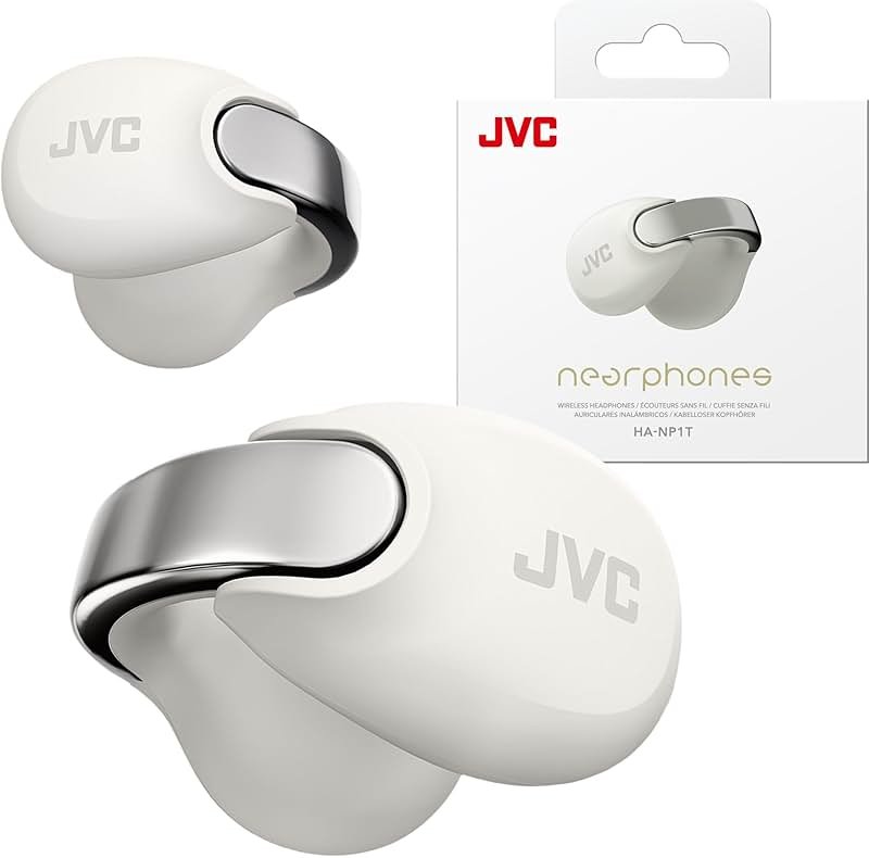 JVC Nearphones Open Ear True Wireless Headphones - Open Ear Earbuds - Bluetooth 5.3-24H Playback - IPX4 Water Resistant - Built-in Mic - Awareness & Comfort - Ear Clip Earbuds - HANP1T - Product Image