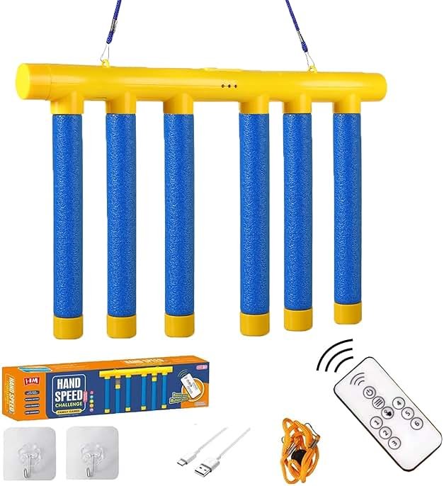Tendry Reflex Drop Sticks Challenge Game, Hand Eye Coordination Training Toy, Upgrade Remote Control 3 Adjustable Speed - Product Image