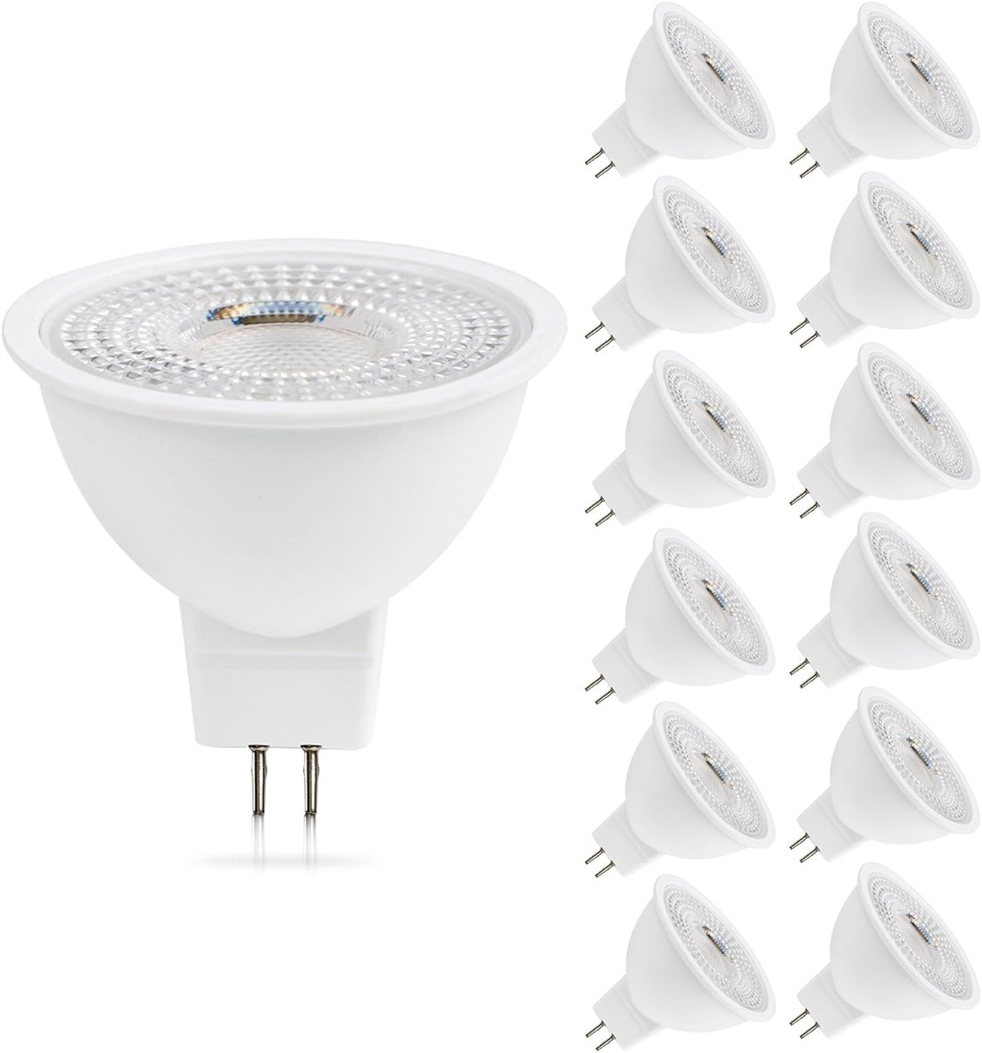 HMYYJT MR16 LED Bulb, 12&36V Low-Voltage GU5.3 LED Bulbs, 2700K LED Light Bulbs. Suitable for Road Light, Patio Lights, Track Lights, Outdoor and Indoor Landscape Lighting. 12 -Pack, dimmable. - Product Image