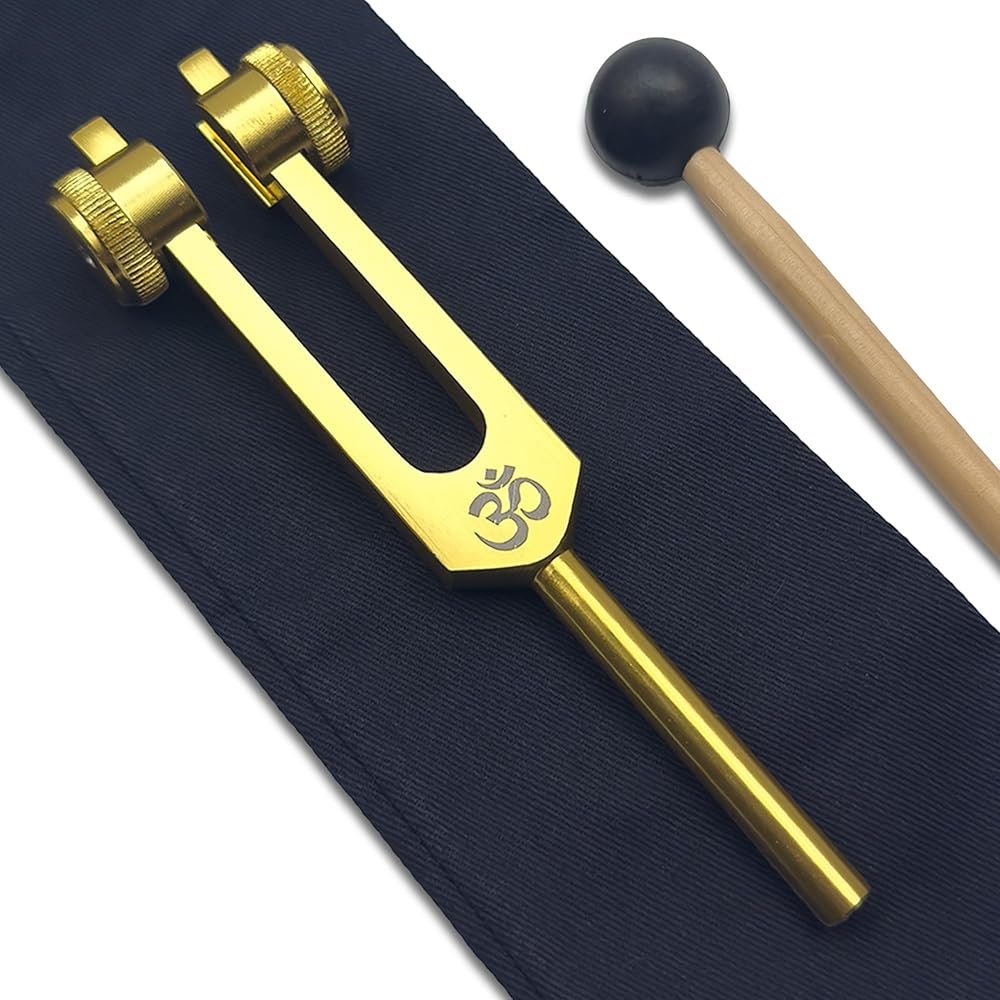 432 Hz Weighted Tuning Fork - Musical Pitch of Nature - Higher Octave with Shorter Resonance but Increased Strength and Amplitude - Love Frequency 432 Hz - Biofield Harmonization - Gold - Product Image