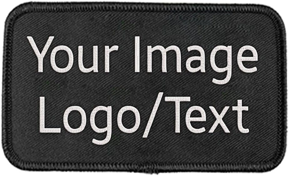 Custom Embroidered Patches, Text Logo Patches, Custom Patches Design Your Own, Personalized Name Patches, Personalized Photo Patches, Custom Any Shape Iron On Sew On Hook and Loop Patch - Product Image
