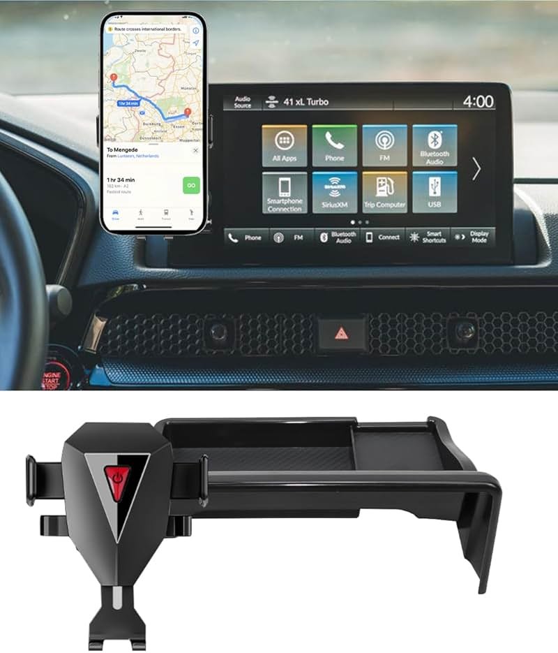 KEPHTH Car Phone Holder for Honda CRV/CR-V Accessories 2023 2024 2025 2026 Cell Phone Holder for Most Smartphones with Dash Organizer Auto Interior Accessories Hands-Free 360 Degree Rotation - Product Image
