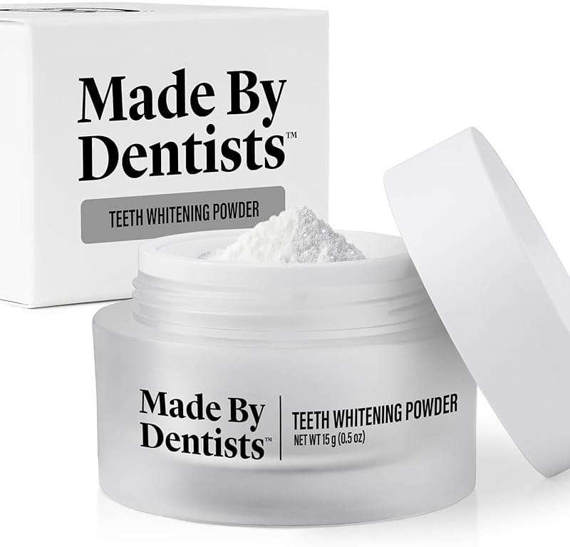 Made by Dentists Professional Teeth Whitening Powder - Remineralizing Hydroxyapatite Tooth Powder Formula with Pap, and Diamond Pwdr - Non-Abrasive Stain Remover for Instant Results - Product Image