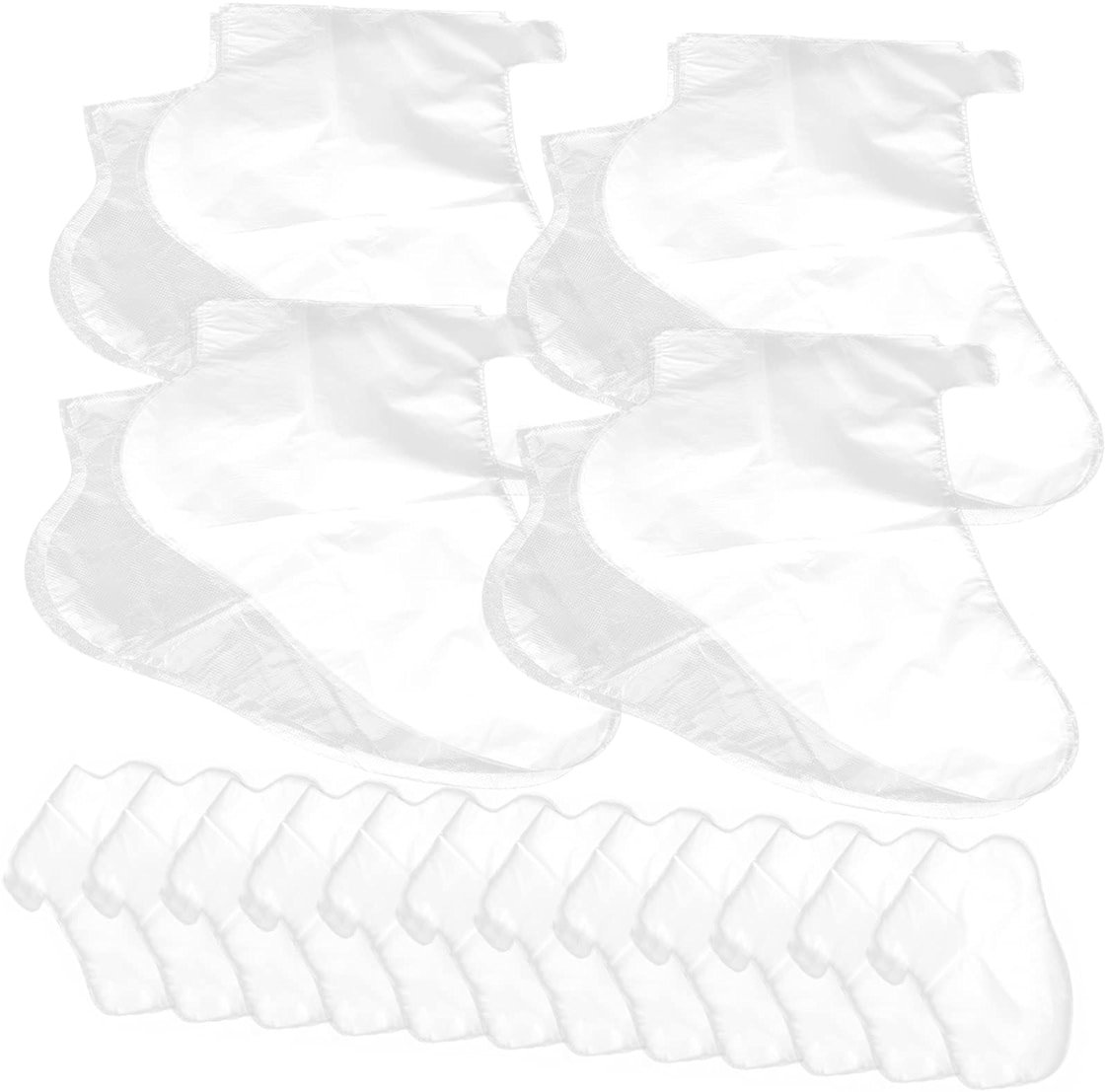 SOESFOUFU 300Pcs Disposable Foot Covers Clear Moisturizing Use Covers for Feet Spa Home Hotel Travel Protection - Product Image