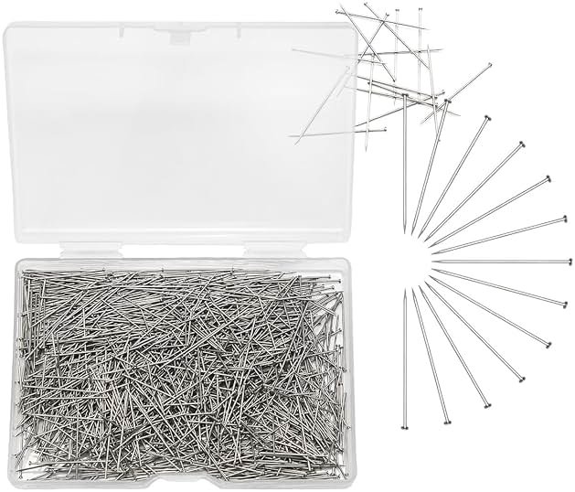 200 Pcs Sewing Pins, Fine Straight Pins, Dressmaker Pins, 1 Inch Flat Head Pins for Crafts, Sewing, Jewelry, Quilting (200) - Product Image