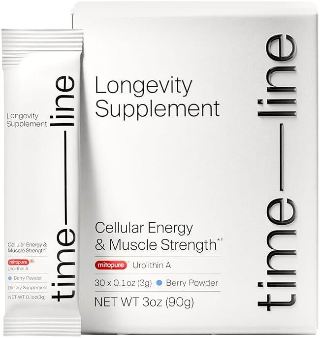 Timeline Mitopure Urolithin A Supplement Powder 500 MG- Clinically Proven Support for Healthy Aging and Cellular Renewal - Mitoceutical for Muscle Support and Longevity - Product Image