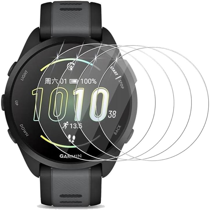 (4 Pack) Screen Protector For Garmin Forerunner 165 Music / 165 Tempered Glass, HD Clear, Anti Scratch - Product Image